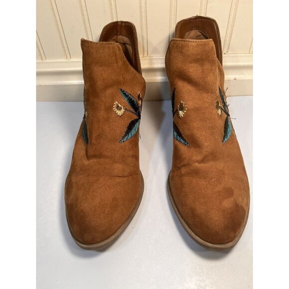 indigo Chanted Ankle Booties Embroidery SIZE 6 - Picture 3 of 16